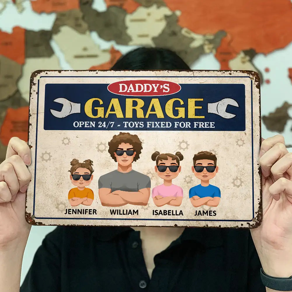 Dad's Grandpa's Garage - Personalized Classic Metal Signs