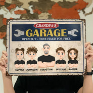 Dad's Grandpa's Garage - Personalized Classic Metal Signs