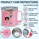 Custom Photo To Dad From The Reasons You Drink Funny - Personalized 14oz Stainless Steel Tumbler With Handle