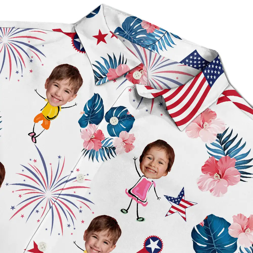 Custom Photo Funny Kids - Personalized Hawaiian Shirt