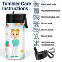 Letter Monogram School - Personalized Kids Water Bottle