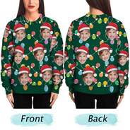 Custom Photo Funny Family Face - Personalized Unisex Ugly Sweater