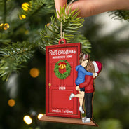 Gift For Couples, Gift For Husband, Gift For Wife, Gift For Boyfriend, Gift For Girlfriend - First Christmas In Our New Home - Personalized Wooden Cutout Ornament
