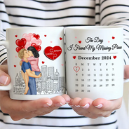 Gift For Couples,Gift For Husband,Gift For Wife,Gift For Boyfriend,Gift For Girlfriend,Happy - Couple The Day Our Journey Began - Personalized Mug