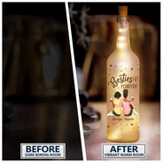 Gift For Bestie - Good Friends Are Like Stars - Personalized Bottle Light
