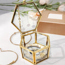 Old Best friends, Gift For Bestie - Birth Flowers Grow An Old Friend - Personalized Glass Jewelry Box

