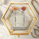 Old Best friends, Gift For Bestie - Birth Flowers Grow An Old Friend - Personalized Glass Jewelry Box
