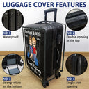 Gift For Couples, Gift For Husband, Gift For Wife, Gift For Boyfriend, Gift For Girlfriend, Travel - Couple Husband & Wife Travel Partners For Life - Personalized Clear Luggage Cover