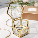 Gift For Mother, Gift For Grandma - Hand In Hand I'll Protect You Mom Grandma - Personalized Glass Jewelry Box
