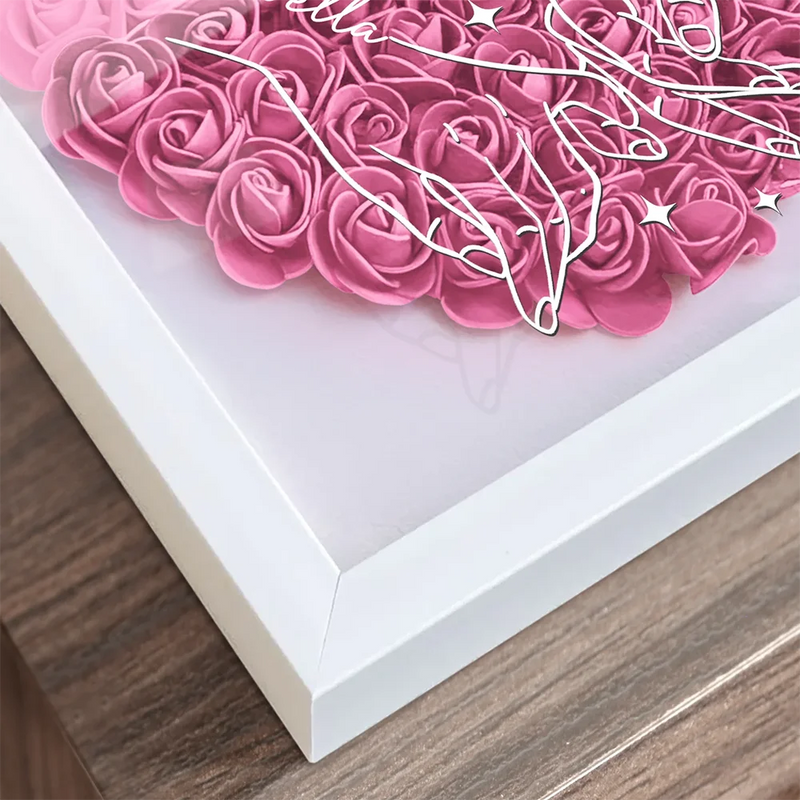 Gift For Bestie, Gift For Sisters - I Promise You Won't Have To Face Them Alone - Personalized Flower Shadow Box