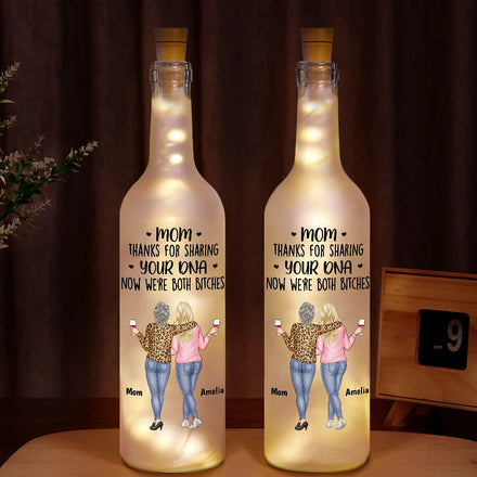 Mom Thanks For Sharing Your DNA - Personalized Bottle Light