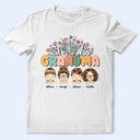 Gift For Mother,Gift For Grandma,Grandma - Grandkids - Grandma Nana Floral Title - Personalized T Shirt