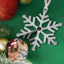 Gift For Couples,Happy,Christmas,Custom Photo - Custom Photo Couple Romantic Love Anniversary - Personalized Photo Projection Ornament