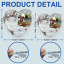 Memorial,Fishing,Parents,Gift For Grandparents,Family,Sad - Custom Photo Fishing In Heaven Memorial - Personalized Heart Shaped Glass Ornament