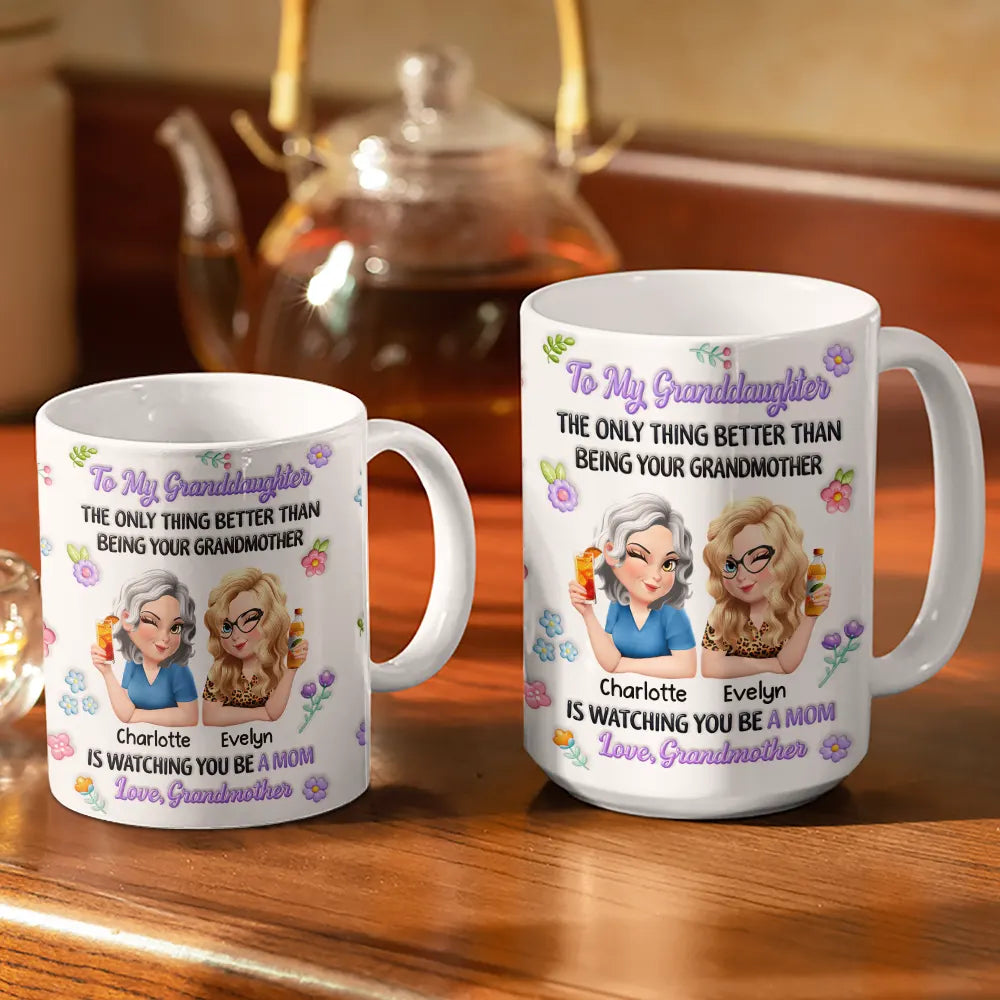 Gift For Daughter,Mom - Daughters (Adult),Happy,New Mom,Gift For Women,Top Market - 3D Inflated Printed The Only Thing Better Than Being Your Mother - Personalized White Edge-to-Edge Mug