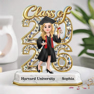 Graduation,Dad - Daughters (Adult),Gift For Daughter,Mom - Daughters (Adult),Dad - Sons,Gift For Son,Mom - Sons,Love - Congrats Grad Woman Man Crystal Effect - Personalized Custom Shaped Acrylic Plaque