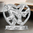 Gift For Mother,Gift For Grandma,Happy,Icon - Mom Grandma Holding Hands 3D Effect - Personalized Custom Shaped Acrylic Plaque