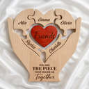 Gift For Bestie,Gift For Sisters,Happy,Non-Eng,Grateful - Besties Sisters You Are The Piece That Holds Us Together - Personalized Custom Shaped Wooden Puzzle