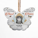 I'll Hold You In My Heart - Cat Memorial Gift - Personalized Custom Butterfly Acrylic Ornament