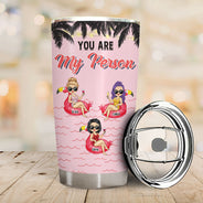 Beach Best Friend Apparently We're Trouble When We're Together - Gift For Bestie - Personalized Custom Tumbler