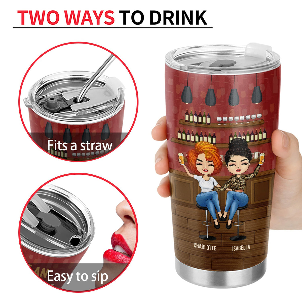 Besties Apparently We're Trouble Together - Gift For Best Friends - Personalized Custom Tumbler