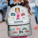 I Am Kind Smart Brave Affirmations - Gift For Kids, Back To School - Personalized Canvas Backpack
