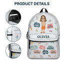 I Am Kind Smart Brave Affirmations - Gift For Kids, Back To School - Personalized Canvas Backpack