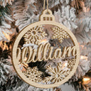Family Custom Name Cut-out - Christmas Gift For Family - Personalized Wooden Cutout Ornament