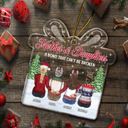 Mother Daughters A Bond That Can't Be Broken - Christmas, Gift For Mom - Personalized Custom Shaped Acrylic Ornament