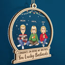 Christmas Congrats On Being My Best Friends Siblings Coworkers - Gift For Bestie, Siblings - Personalized 2-Layered Mix Ornament
