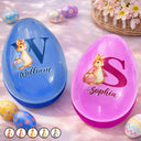 Easter,Happy,Gift For Kids,Parents - Adorable Bunny Holding An Egg Basket - Personalized Fillable Egg