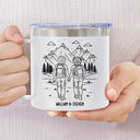Gift For Couples,Old Couples,Gift For Husband,Gift For Wife,Gift For Boyfriend,Gift For Girlfriend,Happy - Adventure Partners For Life - Personalized 14oz Stainless Steel Tumbler With Handle