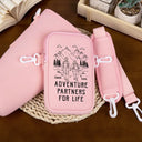 Gift For Couples,Old Couples,Gift For Husband,Gift For Wife,Gift For Boyfriend,Gift For Girlfriend,Happy - Adventure Partners For Life - Personalized Bottle Carrier Bag