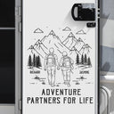 Gift For Couples,Old Couples,Gift For Husband,Gift For Wife,Gift For Boyfriend,Gift For Girlfriend,Happy - Adventure Partners For Life - Personalized Decor Decal