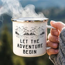 Gift For Couples, Gift For Husband, Old Couples, Gift For Wife, Gift For Boyfriend, Gift For Girlfriend, Love, Top Market - Adventure Partners For Life - Personalized Enamel Mug
