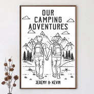 Gift For Couples,Gift For Husband,Old Couples,Gift For Wife,Gift For Boyfriend,Gift For Girlfriend,LGBT,Love - Adventure Partners For Life - Personalized Poster
