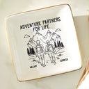 Gift For Couples,Gift For Husband,Old Couples,Gift For Wife,Gift For Boyfriend,Gift For Girlfriend,LGBT,Love  - Adventure Partners For Life - Personalized Ring Dish