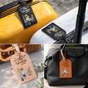 Travel,Gift For Yourself,Gift For Women,Funny - All My Travel Crap - Personalized Leather Luggage Tag