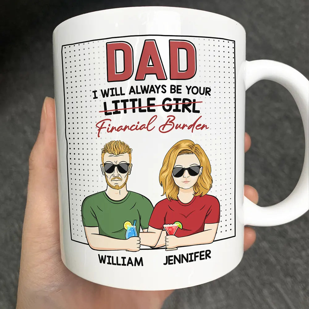 Gift For Men,Gift For Grandpa,Grandpa - Grandkids,Gift For Father,Dad - Daughters (Adult),Dad - Sons,Funny - Always Be Your Financial Burden - Personalized Mug