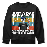 Gift For Husband, Gift For Yourself, Gift For Men, Gift For Father, Funny, Afro Dad - Always Came Back With The Milk - Personalized T Shirt