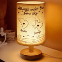 Love, Long Distance, Gift For Couples, Gift For Bestie, Gift For Sibling - Always Under The Same Sky Long Distance Relationship - Personalized Fabric Lamp