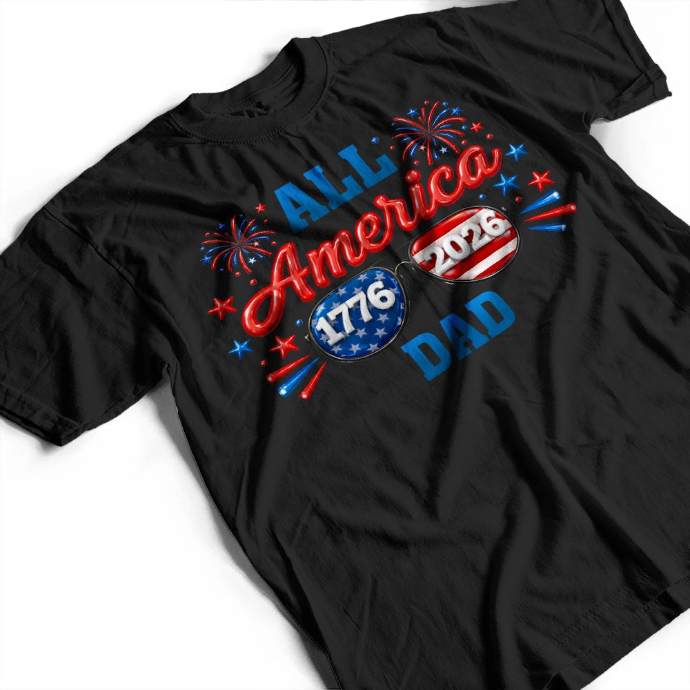Gift For Couples,Gift For Husband,Gift For Wife,Gift For Boyfriend,Gift For Girlfriend,Parents,Gift For Yourself,Gift For Women,Gift For Men,Gift For Mother,Gift For Father,Gift For Daughter,Gift For Son,Family,Independence Day,America 250th,Happy - America 250 All American Family - Personalized T Shirt