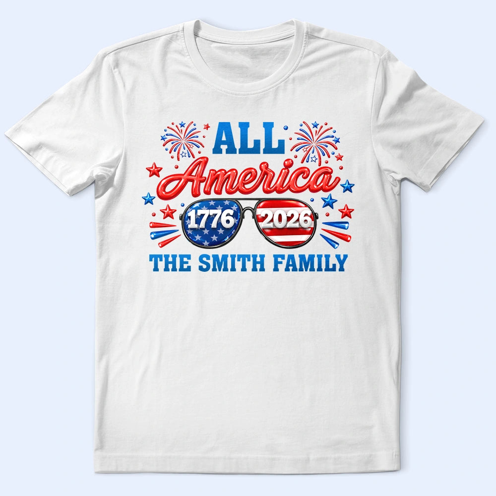 America 250 All American Family - Personalized T Shirt