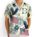America 250th,Independence Day,Gift For Men,Happy - America 250 Anniversary Eagle USA Flag Custom Name - Personalized Hawaiian Shirt