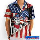 Gift For Yourself, Gift For Women, Gift For Men, Independence Day, America 250th, Happy, No Custom - America 250 Years Cowboy Skeleton - Hawaiian Shirt