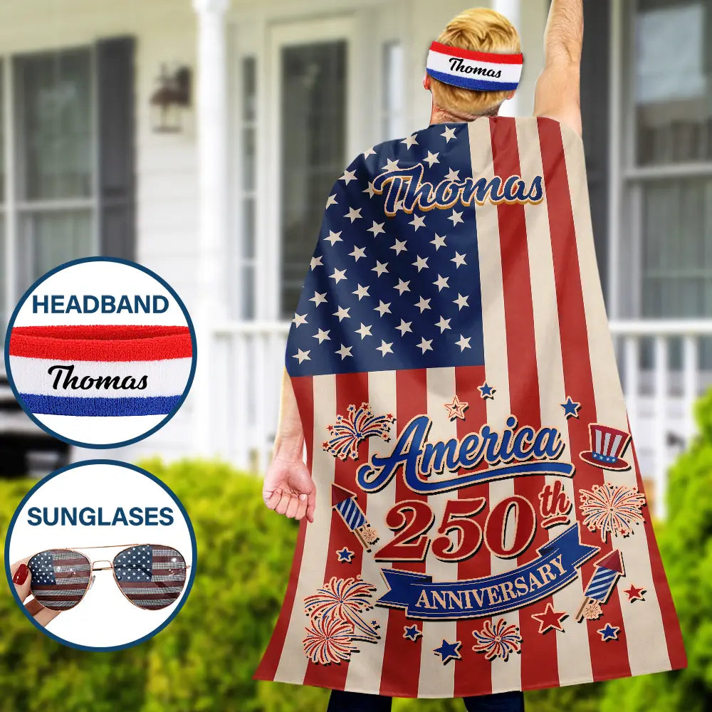 America 250th Anniversary - Personalized Costume Cape