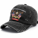 America 250th,Independence Day,Gift For Yourself,Proud,Custom Text - America 250th Anniversary - Personalized Embroidered Distressed Cap