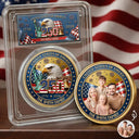 America 250th, Independence Day, Family, Proud, Custom Text - America 250th Anniversary Family Name - Personalized Commemorative Keepsake Coin