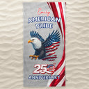 America 250th,Independence Day,Gift For Yourself,Proud,Icon - America 250th Anniversary US Pride Patriotic Eagle - Personalized Beach Towel