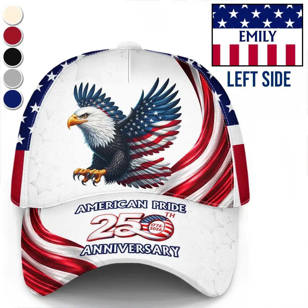 America 250th Anniversary US Pride Patriotic Eagle - Personalized Classic Cap
